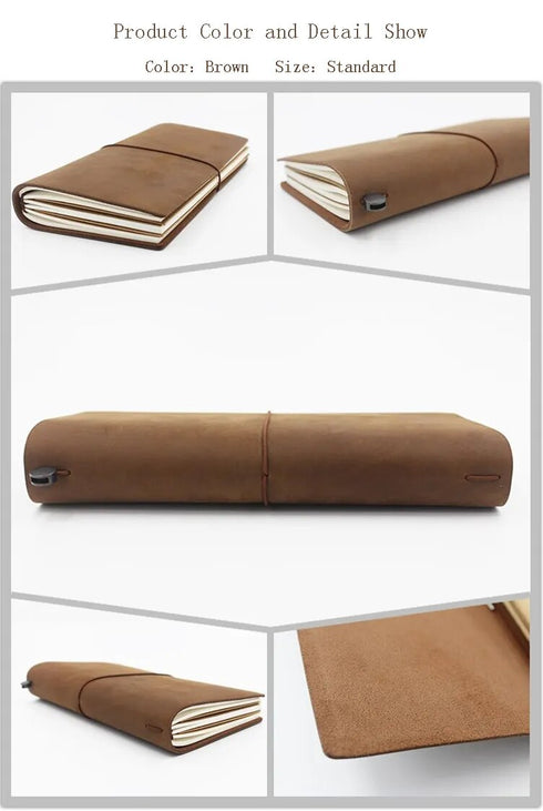 Genuine Leather Travelers Notebook Passport Personal Diary Vintage Journal Notebooks And Journals Retro Stationery Business Gift