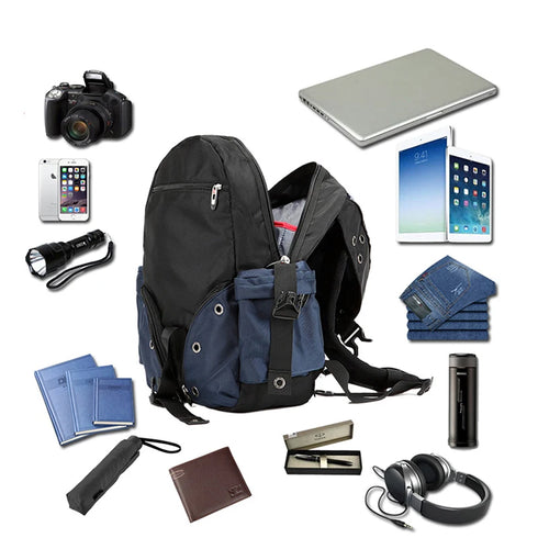 Men's Waterproof Backpack 15.6 inch Laptop computer Backpacks Swiss Travel Backpack Male Oxford Casual Schoolbag Male Mochila