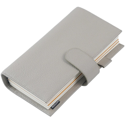 Moterm Travel Journal Standard Size Genuine Leather Notebook Organizer Floppy Version with Back Pocket and Clasp