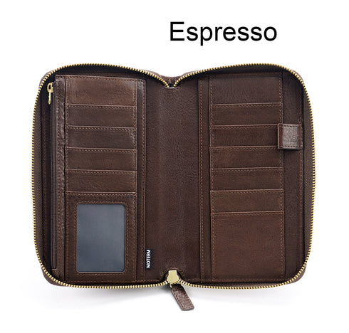 Moterm Full Grain Vegetable Tanned Cowhide Planner Zip Weeks 2.0 Cover for Hobo Weeks/ Mega Notebook Organizer Journal Diary