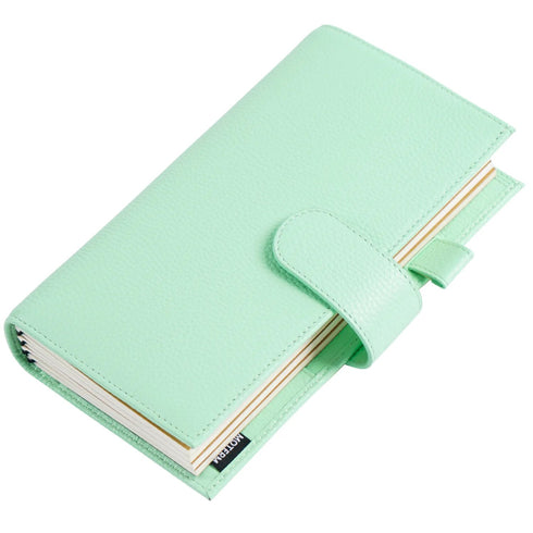 Moterm Travel Journal Standard Size Genuine Leather Notebook Organizer Floppy Version with Back Pocket and Clasp