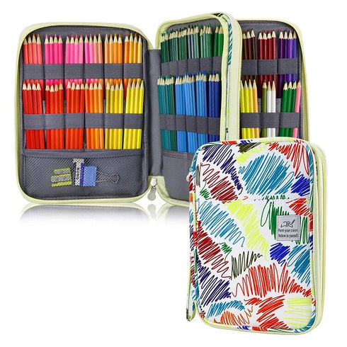Extra Large Pencil Case Pen Case Cute Travel Case Marker Case Triple Layer Case | Fits 92 or 192 Pens
