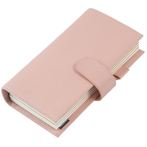 Moterm Travel Journal Standard Size Genuine Leather Notebook Organizer Floppy Version with Back Pocket and Clasp