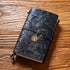 100% Genuine Leather Travel Journal Embossed Flower Cover