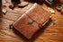 100% Genuine Leather Travel Journal Embossed Flower Cover