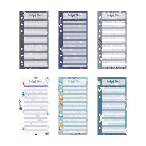 12pcs/lot Budget Sheets Envelope Consumer Card Bookkeeping Paper Postcards Letter Pad Extract Envelopes Small Business Supplies