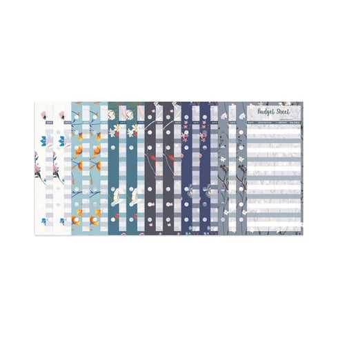 12pcs/lot Budget Sheets Envelope Consumer Card Bookkeeping Paper Postcards Letter Pad Extract Envelopes Small Business Supplies