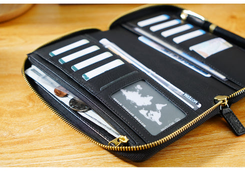 Moterm Full Grain Vegetable Tanned Cowhide Planner Zip Weeks 2.0 Cover for Hobo Weeks/ Mega Notebook Organizer Journal Diary