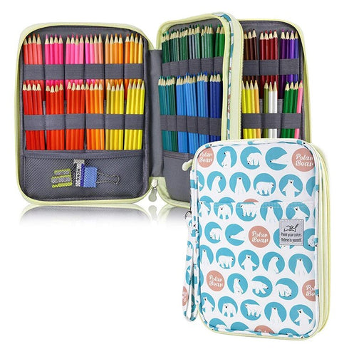 Extra Large Pencil Case Pen Case Cute Travel Case Marker Case Triple Layer Case | Fits 92 or 192 Pens