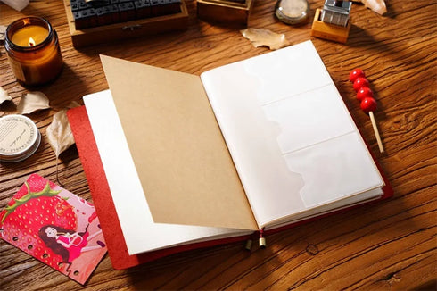 100% Genuine Leather Travel Journal Embossed Flower Cover