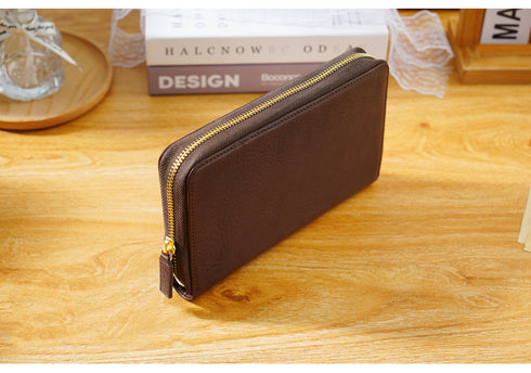 Moterm Full Grain Vegetable Tanned Cowhide Planner Zip Weeks 2.0 Cover for Hobo Weeks/ Mega Notebook Organizer Journal Diary