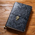 100% Genuine Leather Travel Journal Embossed Flower Cover
