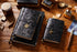 100% Genuine Leather Travel Journal Embossed Flower Cover