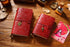 100% Genuine Leather Travel Journal Embossed Flower Cover