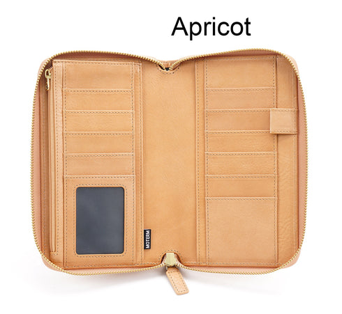 Moterm Full Grain Vegetable Tanned Cowhide Planner Zip Weeks 2.0 Cover for Hobo Weeks/ Mega Notebook Organizer Journal Diary