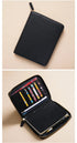 Moterm Genuine Pebbled Grain Leather B6 Zip Cover with Top Pocket Cowhide Planner Zipper Notebook Organizer Agenda Journal Diary