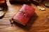 100% Genuine Leather Travel Journal Embossed Flower Cover