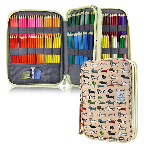 Extra Large Pencil Case Pen Case Cute Travel Case Marker Case Triple Layer Case | Fits 92 or 192 Pens