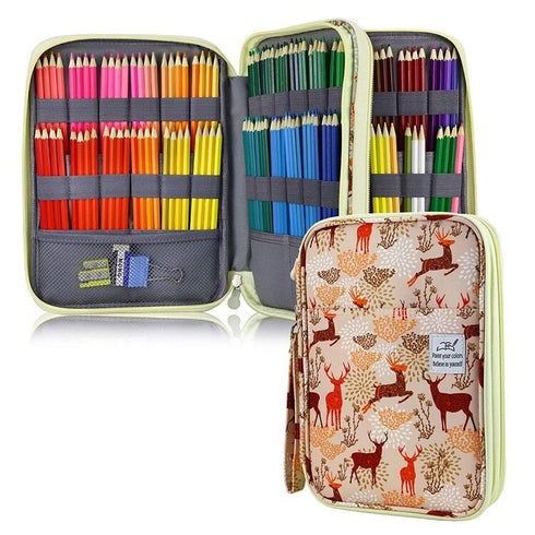 Extra Large Pencil Case Pen Case Cute Travel Case Marker Case Triple Layer Case | Fits 92 or 192 Pens
