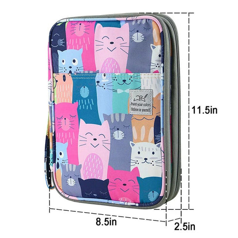 Extra Large Pencil Case Pen Case Cute Travel Case Marker Case Triple Layer Case | Fits 92 or 192 Pens