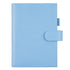 Moterm Firm Pebbled Grain Leather Sky Blue Color Genuine Cowhide Planner Rings Notebook Cover Diary Agenda Organizer Journey
