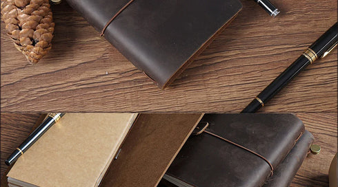 100% Genuine Leather Journal Travel Notebook