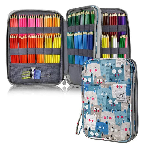 Extra Large Pencil Case Pen Case Cute Travel Case Marker Case Triple Layer Case | Fits 92 or 192 Pens