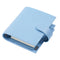 Moterm Firm Pebbled Grain Leather Sky Blue Color Genuine Cowhide Planner Rings Notebook Cover Diary Agenda Organizer Journey