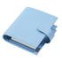 Moterm Firm Pebbled Grain Leather Sky Blue Color Genuine Cowhide Planner Rings Notebook Cover Diary Agenda Organizer Journey