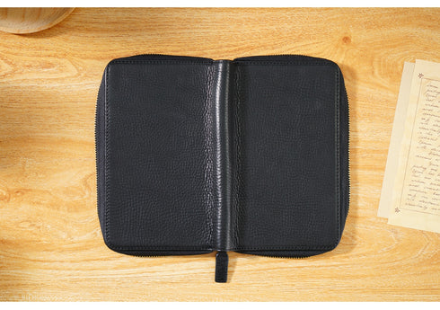 Moterm Full Grain Vegetable Tanned Cowhide Planner Zip Weeks 2.0 Cover for Hobo Weeks/ Mega Notebook Organizer Journal Diary