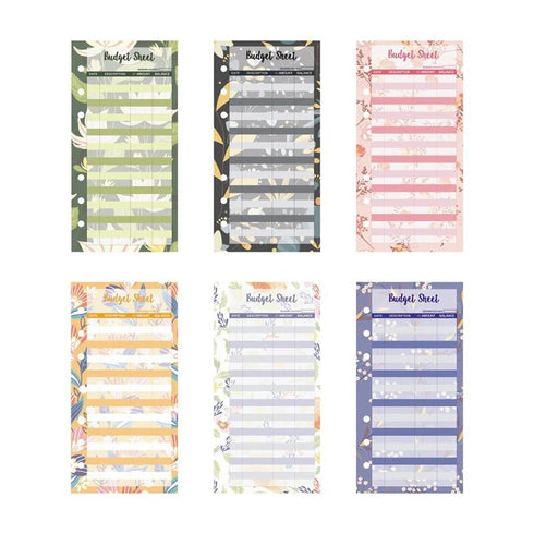 12pcs/lot Budget Sheets Envelope Consumer Card Bookkeeping Paper Postcards Letter Pad Extract Envelopes Small Business Supplies