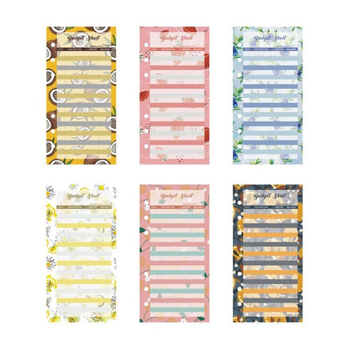 12pcs/lot Budget Sheets Envelope Consumer Card Bookkeeping Paper Postcards Letter Pad Extract Envelopes Small Business Supplies