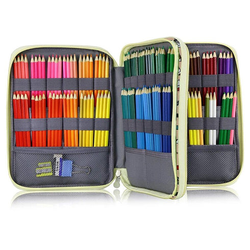 Extra Large Pencil Case Pen Case Cute Travel Case Marker Case Triple Layer Case | Fits 92 or 192 Pens