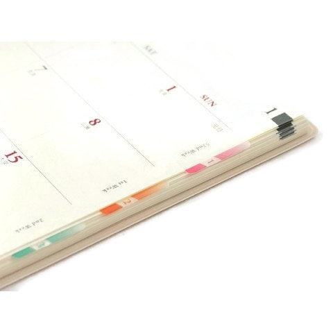 MIDORI Chiratto Index Label Months Rainbow Colors Planner Index Tabs Notebook Index Tabs Multi-color Index Tabs Multi-color Index Labels
