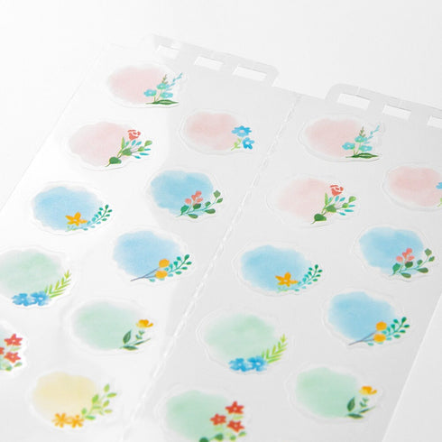 Midori Seal Collection FLOWERS CALENDAR Series LARGE Size Planner Stickers Movable Stickers Notebook Stickers Coordinate Stickers | 2602