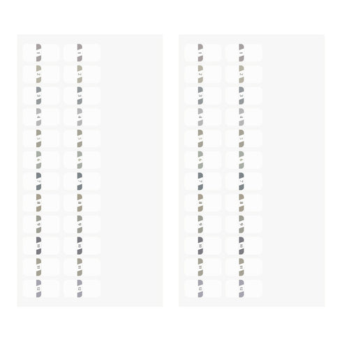 Midori Chiratto GRAY SMALL NUMBERED Index Label Colors Planner Index Tabs | 82604006