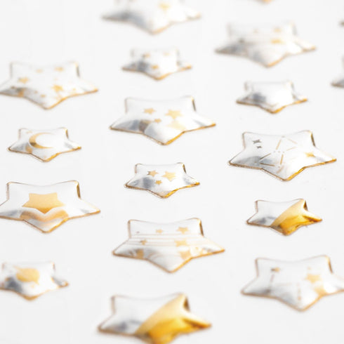 Midori Seal Collection RESIN 3D STARS Planner Stickers 3D Stickers Puffy Stickers Clear Stickers Rainbow Stickers | 2525