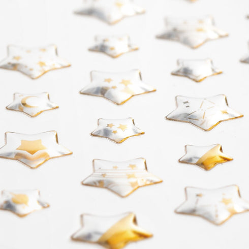 Midori Seal Collection RESIN 3D STARS Planner Stickers 3D Stickers Puffy Stickers Clear Stickers Rainbow Stickers | 2525