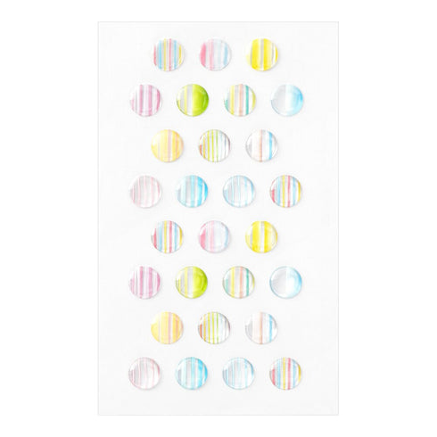 Midori Seal Collection RESIN 3D CIRCLES Rainbow Dots Planner Stickers 3D Stickers Puffy Stickers Clear Stickers Rainbow Stickers | 2528