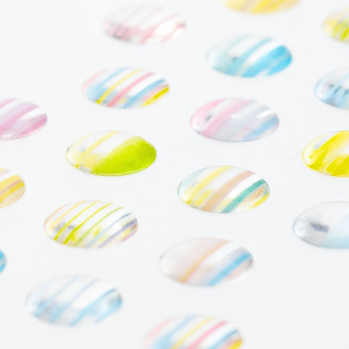 Midori Seal Collection RESIN 3D CIRCLES Rainbow Dots Planner Stickers 3D Stickers Puffy Stickers Clear Stickers Rainbow Stickers | 2528