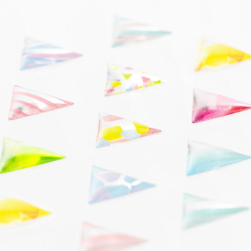 Midori Seal Collection RESIN 3D TRIANGLES Rainbow Triangles Planner Stickers 3D Stickers Puffy Sticker Clear Stickers Rainbow Sticker | 2529