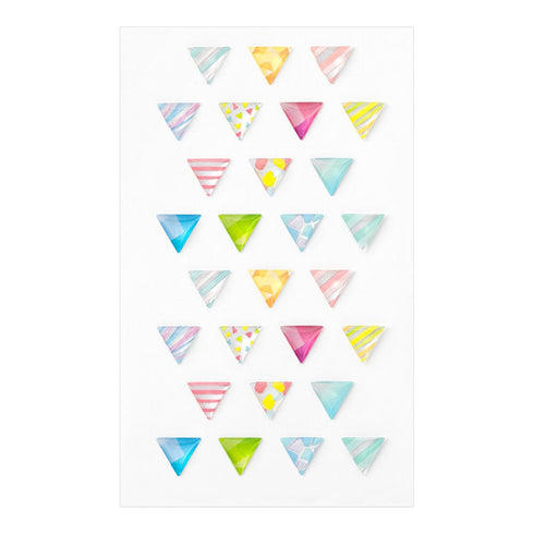 Midori Seal Collection RESIN 3D TRIANGLES Rainbow Triangles Planner Stickers 3D Stickers Puffy Sticker Clear Stickers Rainbow Sticker | 2529