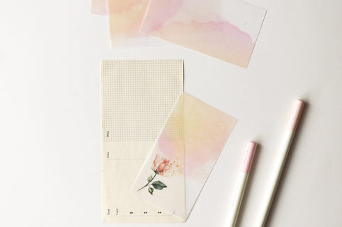 MU Lifestyle Morning GLOW Dyeing Tracing Paper Ephemera Vellum Paper Watercolor Paper Translucent Paper Planner Paper Scrapbooking | DTP-005