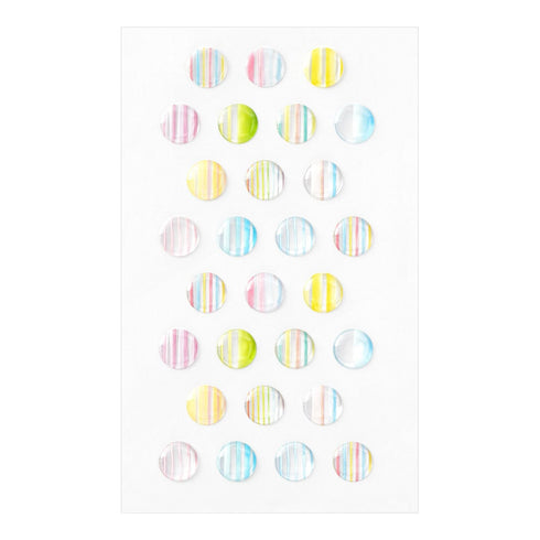 Midori Seal Collection RESIN 3D CIRCLES Rainbow Dots Planner Stickers 3D Stickers Puffy Stickers Clear Stickers Rainbow Stickers | 2528
