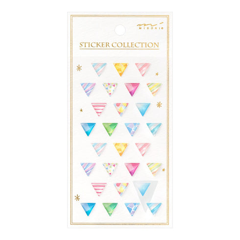 Midori Seal Collection RESIN 3D TRIANGLES Rainbow Triangles Planner Stickers 3D Stickers Puffy Sticker Clear Stickers Rainbow Sticker | 2529