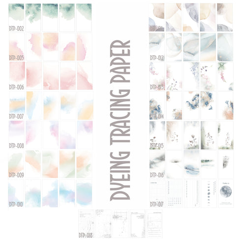 MU Lifestyle SILVER Gold Shimmer Dyeing Tracing Paper Ephemera Vellum Paper Watercolor Paper Translucent Paper Planner Paper | DTP-012