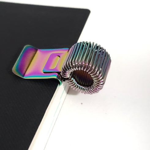 BLACK Metal Spring Pen Clip Pen Holder | Holds Large Pens Too