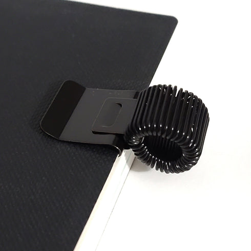 BLACK Metal Spring Pen Clip Pen Holder | Holds Large Pens Too