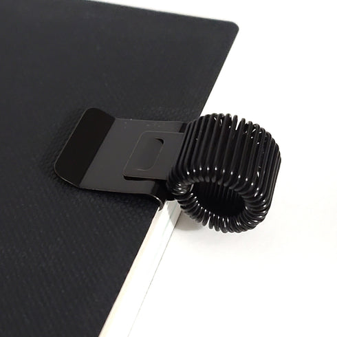 BLACK Metal Spring Pen Clip Pen Holder | Holds Large Pens Too
