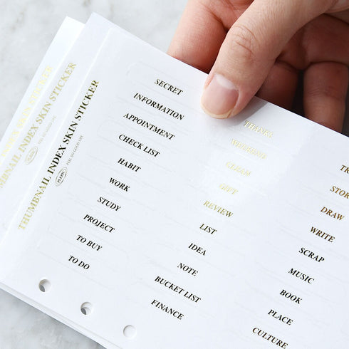 Plepic THUMBNAIL INDEX STICKERS Index Tabs Monthly Index Tabs Weekly Index Tabs Daily Index Tab Self-Adhesive Tabs Planner Index Sticker